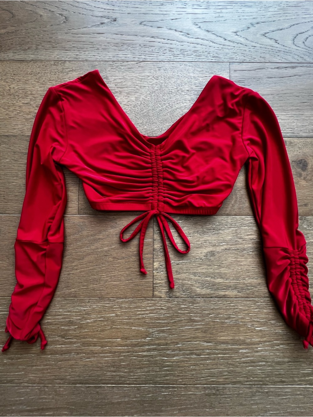 Tiger Friday, child medium dancewear top in red